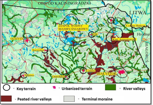 Map of the Suwalki Gap